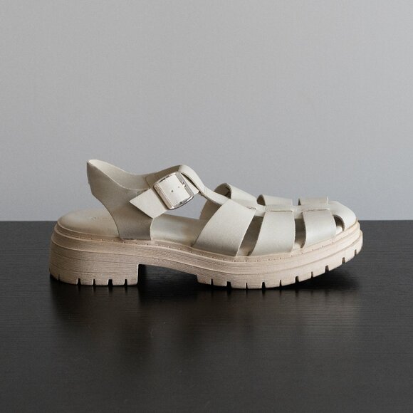 Old Navy Chunky Heel Fisherman Sandals – White | Women’s Size 8 - Picture 8 of 10